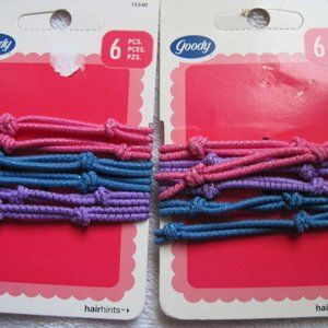6 Goody 2008 Tinsel Woven Thin Elastic Hair Bands